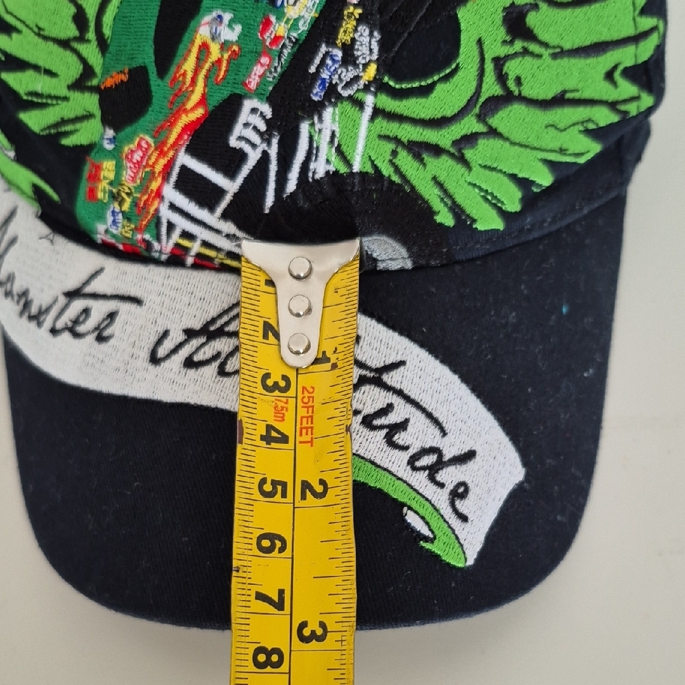Monster Attitude Black Cap with Green and Multicolor Embroidery,halloween-ready - Picture 8 of 8